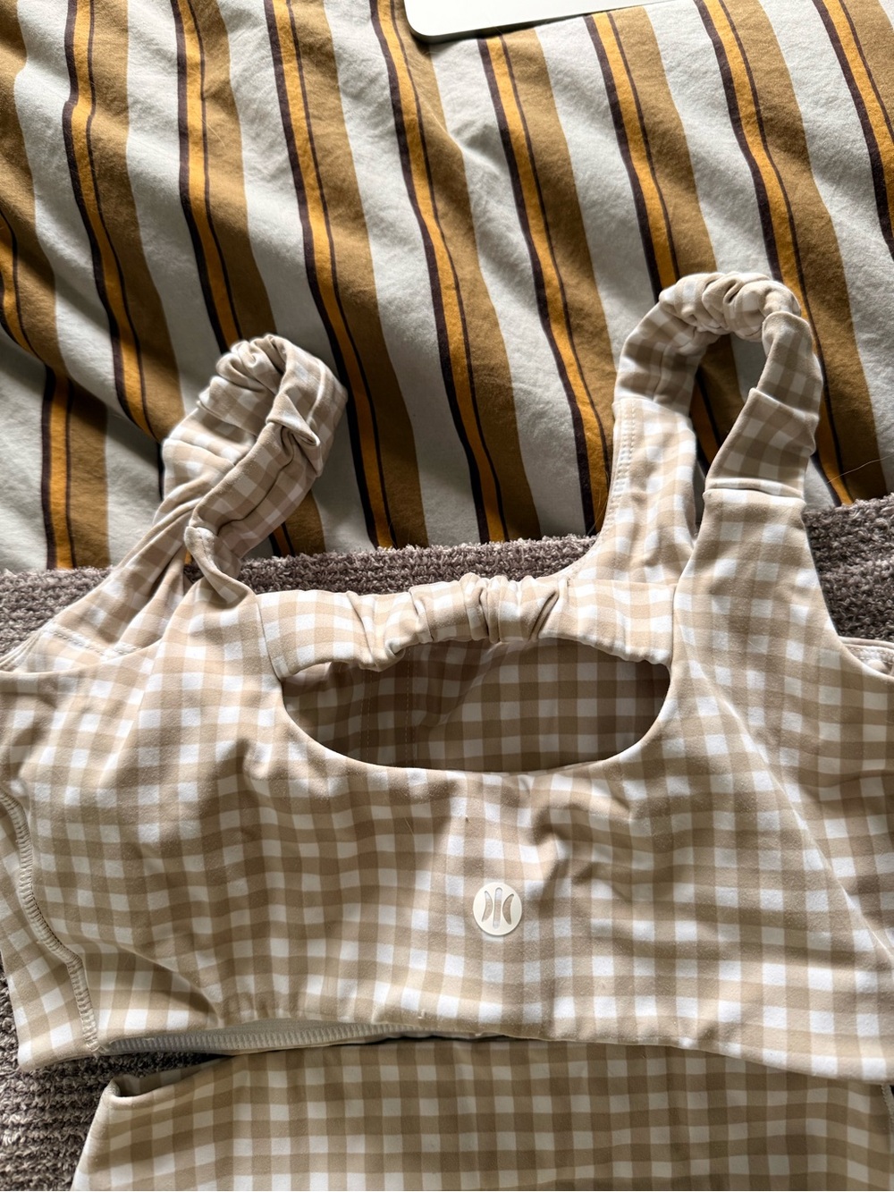 Beige Gingham Set - Women - Picture 2 of 5